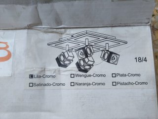 Lámpara techo 4 focos