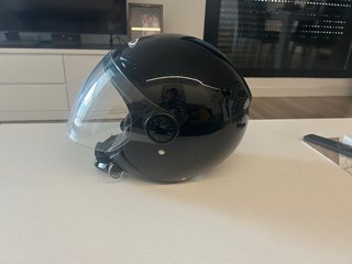 Casco de moto zeus helmet semiabierto