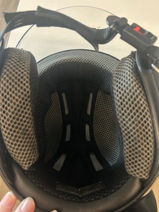 Casco de moto zeus helmet semiabierto