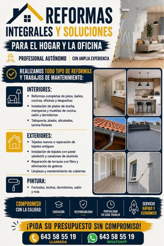 • Reformas y mantenimiento del hogar