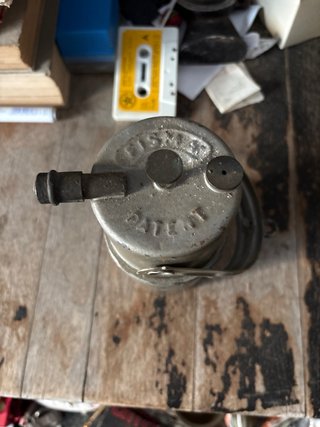 Antiguo candil minero carburo