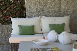 Conjunto de Sofás Modulares de Jardín de Rattan.