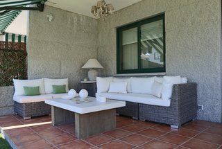 Conjunto de Sofás Modulares de Jardín de Rattan.
