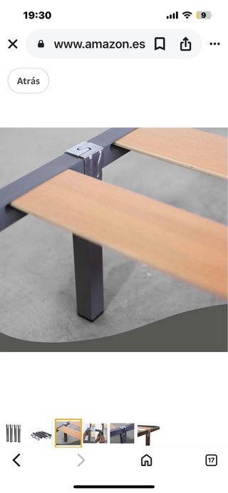 Juego de patas  para somier de 27cm.