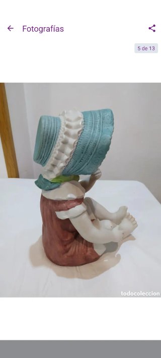 Muñeca antigua de porcelana biscuit grande