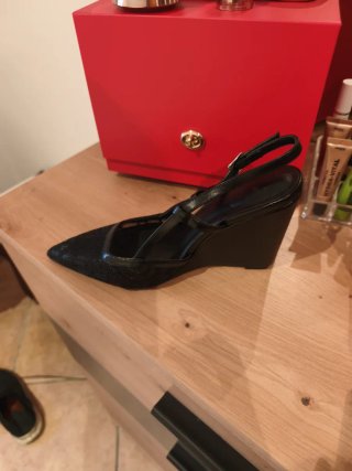 Zapatos de cuña negros