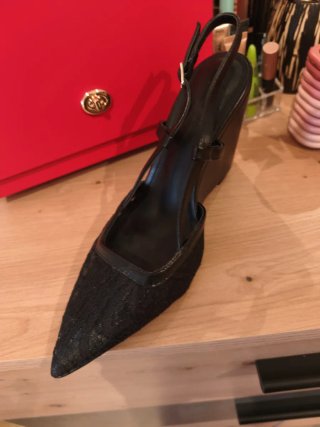 Zapatos de cuña negros