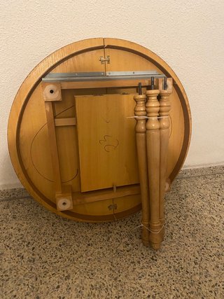 MESA MADERA REDONDA EXTENSIBLE