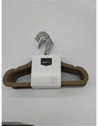 Amazon Basics Perchas de Terciopelo Antideslizante para niños y bebés - 29 -46 cm - Paquete de 30 - Gris