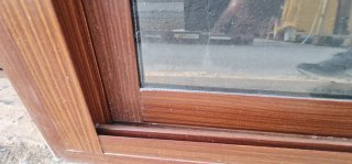 Ventana Aluminio Color Madera Climalit y Persiana