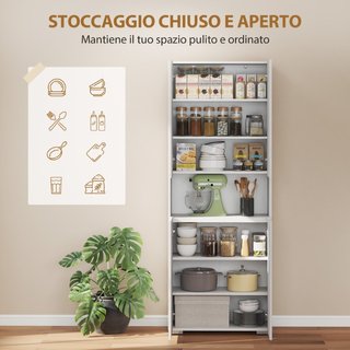 Alacena de Cocina Alta 180cm, Mueble Despensa con