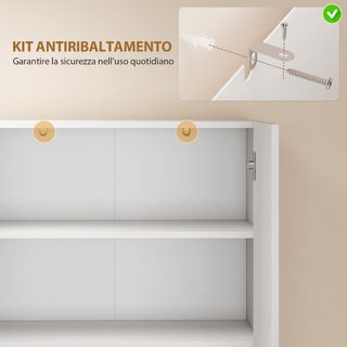 Alacena de Cocina Alta 180cm, Mueble Despensa con