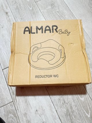 Reductor WC infantil blanco y gris