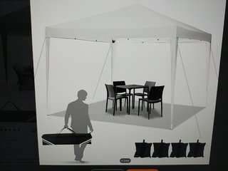 CARPAS PLEGABLE 3X3 GRIS NUEVA+4 BOLSAS DE PESO
