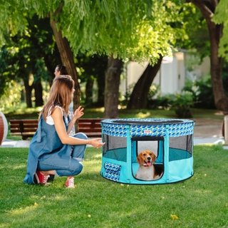 Box per animali domestici pieghevole, 112 x 112 x