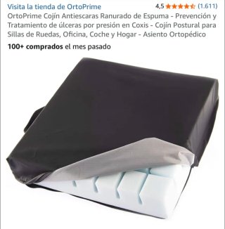 Cojín Antiescaras OrtoPrime Negro sin estrenar.