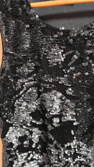 Vestido lentejuelas negro Vero Moda Talla L