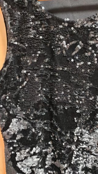 Vestido lentejuelas negro Vero Moda Talla L