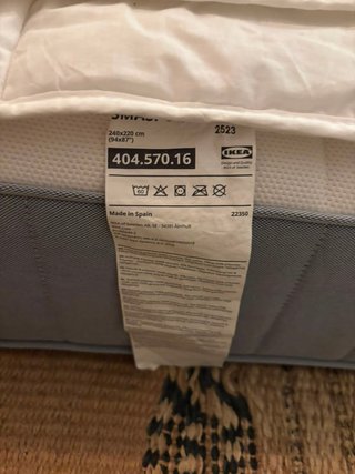 Colchón Ikea Vesteroy 140x200 + Edredón