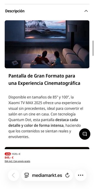 TV QLED 85" - Xiaomi TV Max 85