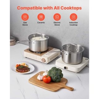 Casseruola da 3,8 litri, casseruola in acciaio ino