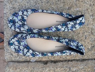 Bailarinas/manoletinas florales talla 36