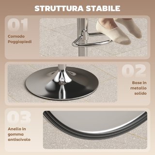 Juego de 2 taburetes de bar modernos y ajustables,