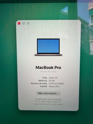 Macbook Pro 2020 M1 13 Pulgadas