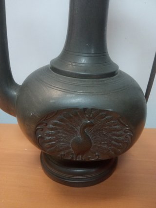 Tetera árabe antigua metal grabado