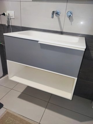 Mobile bagno IdeaGroup bianco/grigio