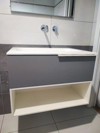 Mobile bagno IdeaGroup bianco/grigio