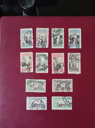 Sellos Huérfanos deTelégrafos Tánger 1946 completa