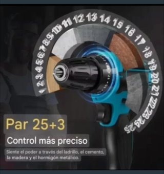 Taladro Atornillador Inalámbrico (2 Baterías)