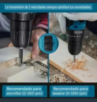Taladro Atornillador Inalámbrico (2 Baterías)