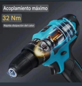 Taladro Atornillador Inalámbrico (2 Baterías)