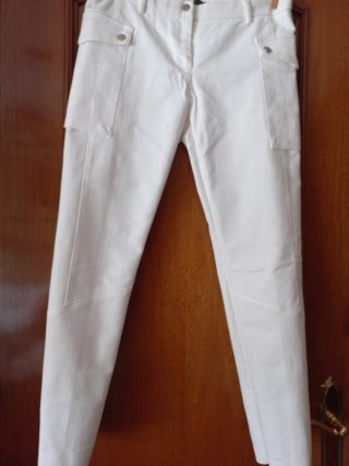 Pantalones blancos cargo