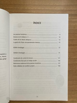 Antología de la Ilíada y la Odisea.