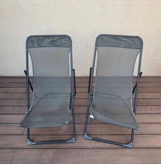 2 Hamacas de exterior plegables NATERIAL Biganos