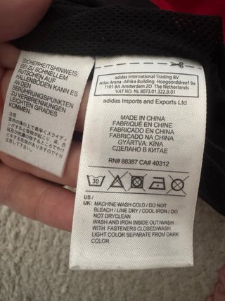 Adidas Chaqueta Deportiva Roja Negra Vintage 2000s
