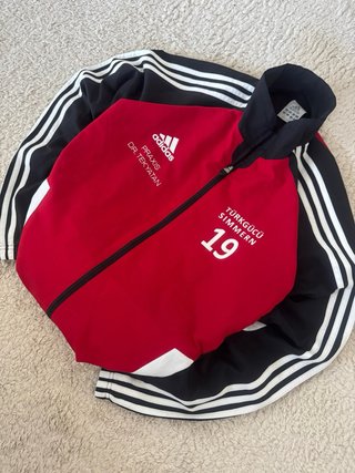 Adidas Chaqueta Deportiva Roja Negra Vintage 2000s