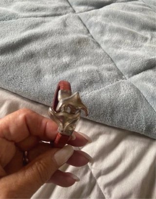 Pulsera de plata y cuero