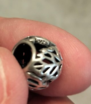 Charm Pandora Argento Design Intrecciato