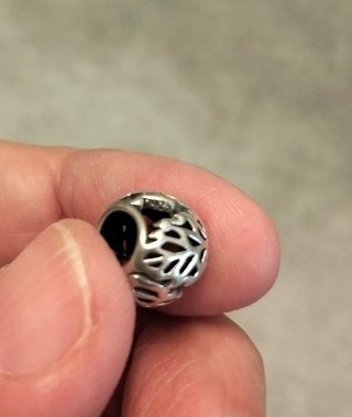 Charm Pandora Argento Design Intrecciato