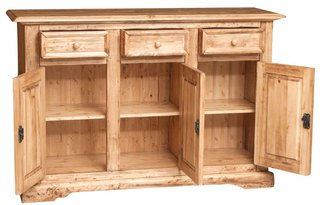 Credenza Country in legno massello di tiglio finit