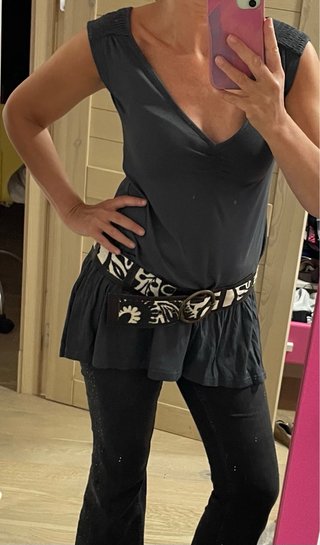 Top boho C&A gris talla M