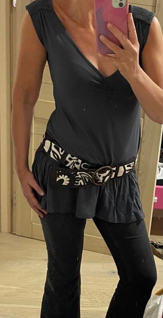 Top boho C&A gris talla M