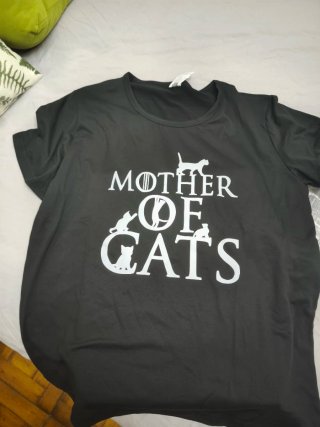 Camiseta Mother of Cats Negra