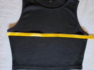 Crop Top negro Talla S Shein
