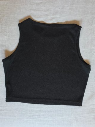 Crop Top negro Talla S Shein