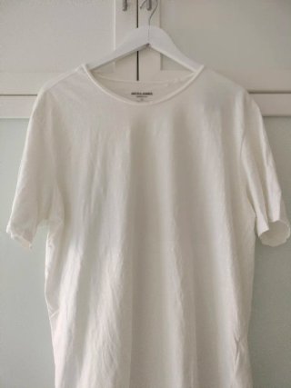 Camiseta Jack & Jones XL Cuello Roto Blanca